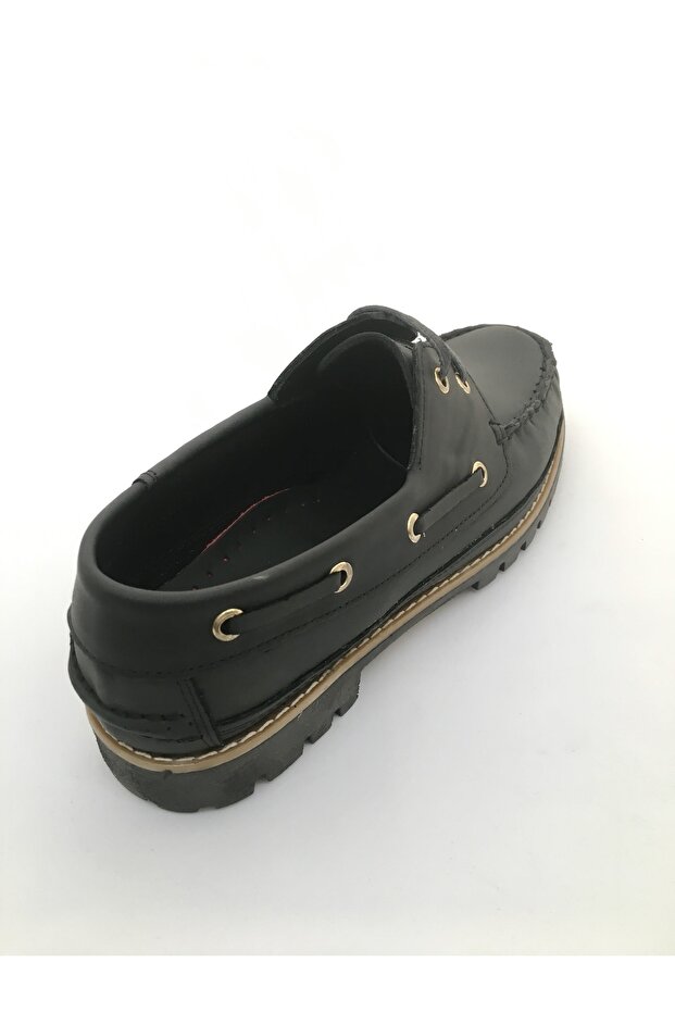 Tarzı Kalın Taban Hakiki Deri M1001 - 4