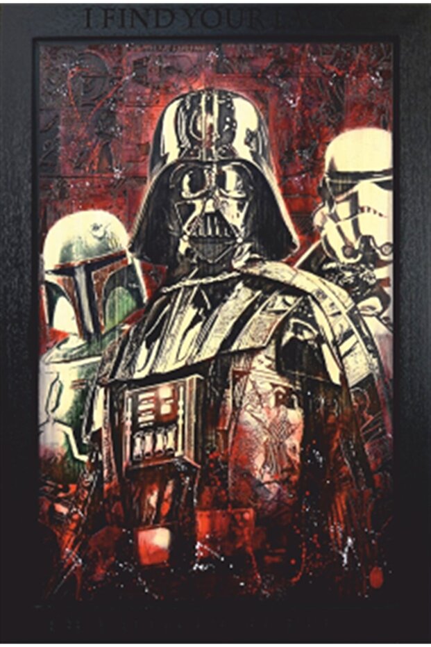 Star Wars Darth Vader Cinema Retro Wooden Poster