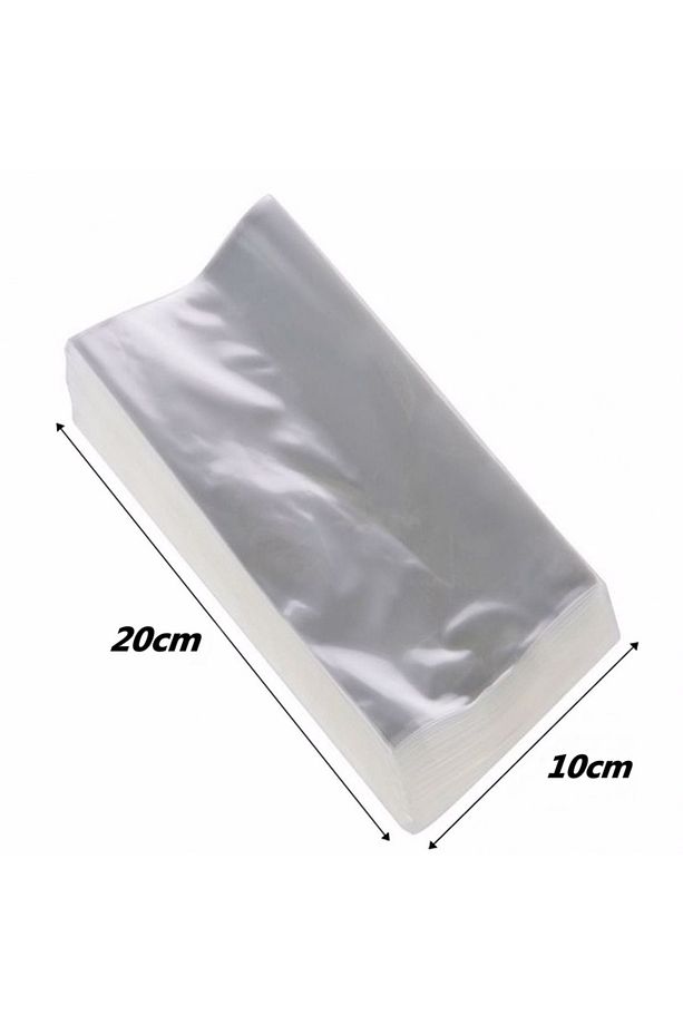 50 Adet 10x20 Cm Şeker Kurabiye Aksesuar Poşeti Şeffaf Jelatin Poşet Bantsız Torba 10*20 - 5