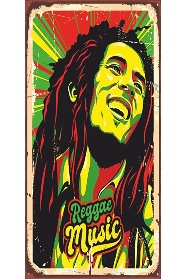 Bob Marley Mini Retro Wooden Poster
