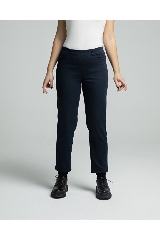 Mony Cropped Pamuklu Lacivert - 1