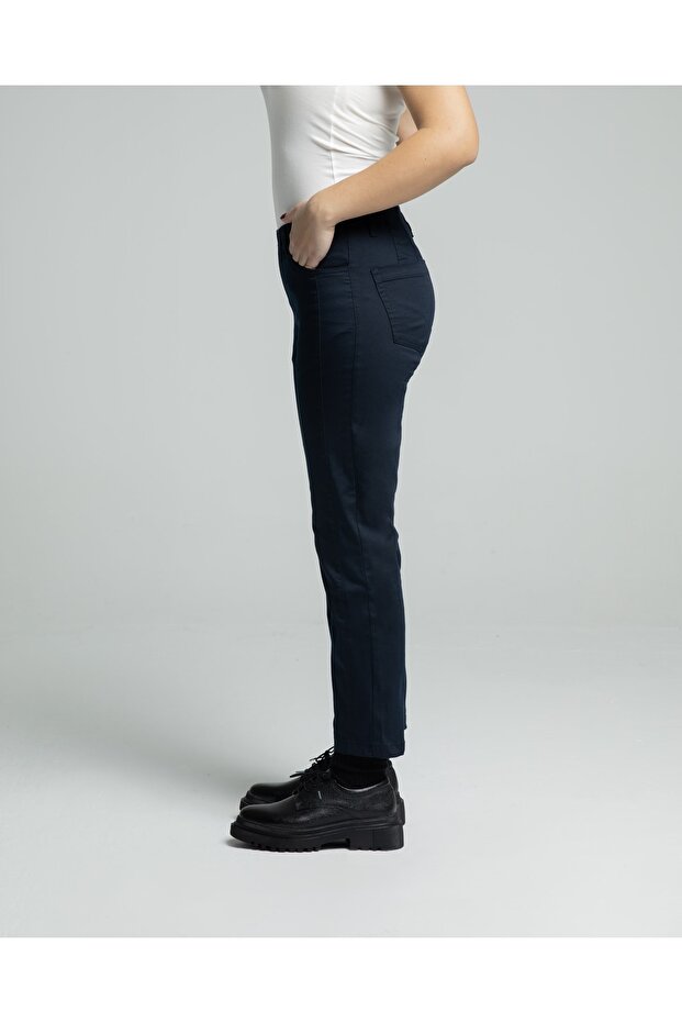 Mony Cropped Pamuklu Lacivert - 3