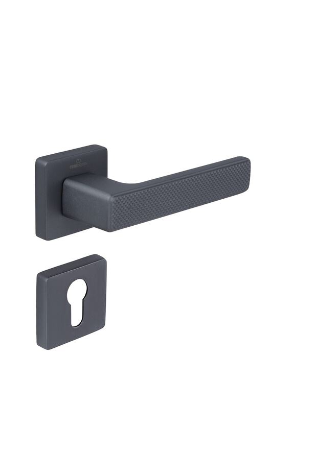 Çebi Zamak Kare Rozetli Polymer Proje Kapı Kolu Yale - Gren Mp67 - 1