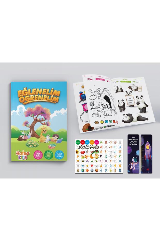 Hafsa Kids Let's Have Fun and Learn - Find and Paste - Coloring - Drawing (bag size A5)