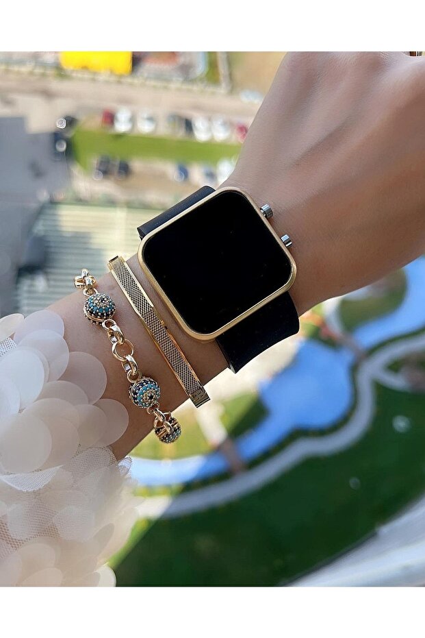 Unisex Led Silikon Kordon Kol Saati - 1