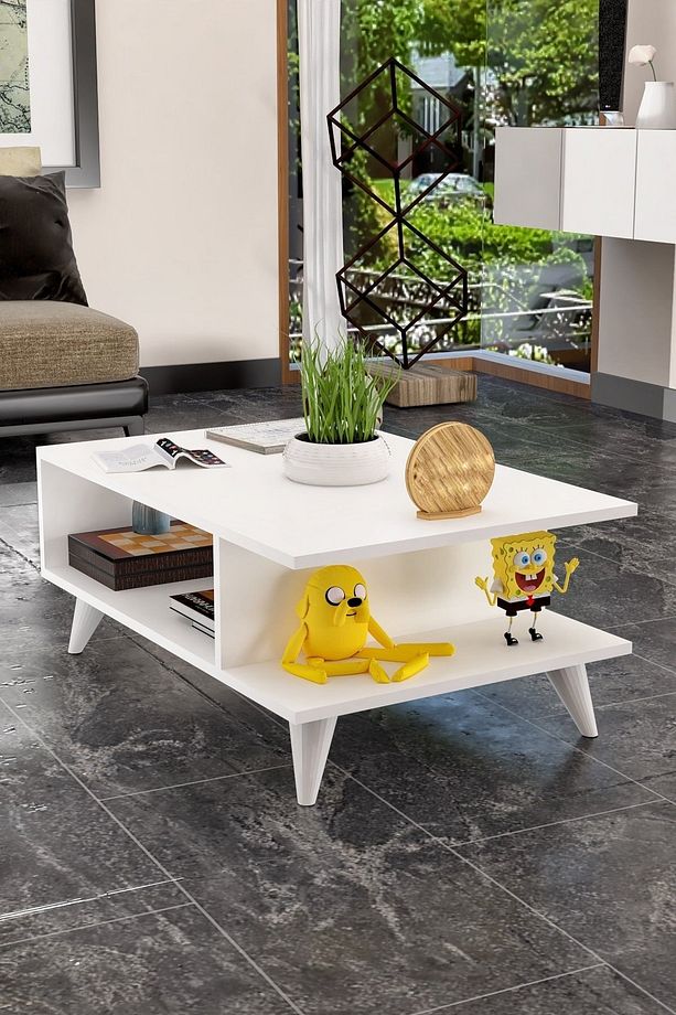 Raflı Çok Amaçlı Orta Sehpa Mdf - 2
