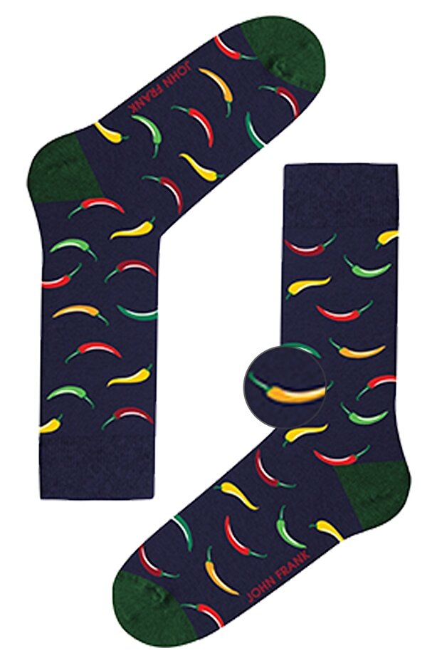 Erkek Multicolor Fun Socks Uzun Çorap - 1