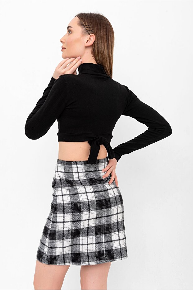 Siyah Fleto Cep Oduncu Etek - 8