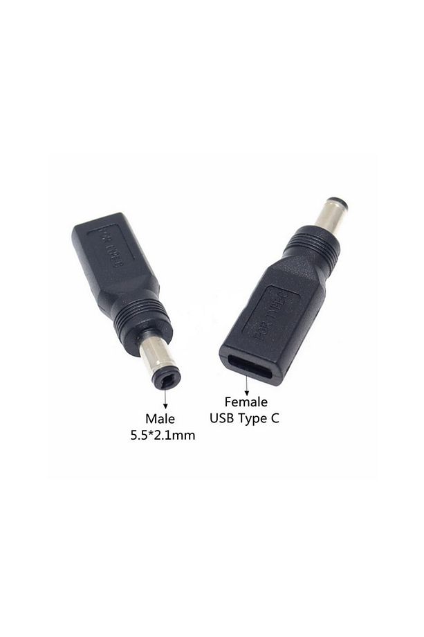 Usb 3.1 Type-c To 5.5*2.1mm Çevrici Dönüştürücü Konnektör Usb-c Laptop Şarj Güç Adaptörü - 2