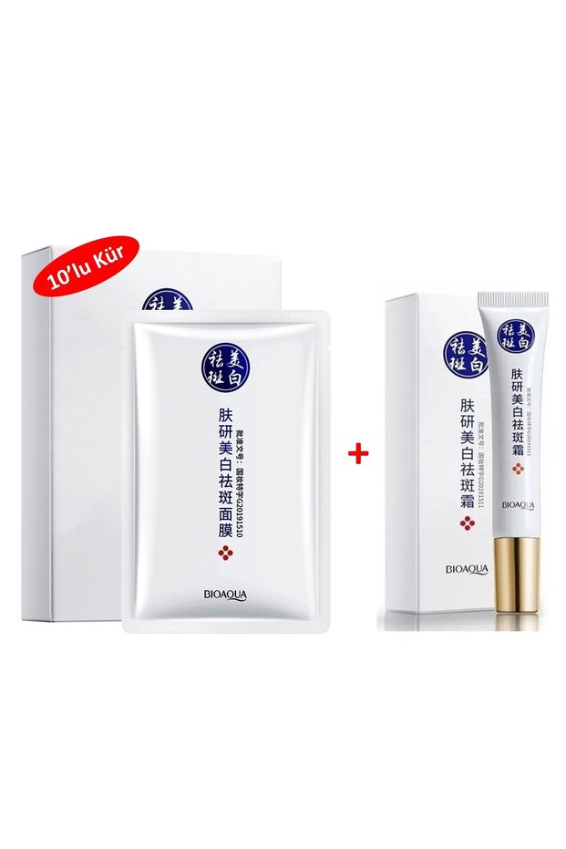 Anti-Blemish and Freckle White and Bright Appearance Niacinamide 10 Pack Niacinamide Cure and Cream 2 Pieces