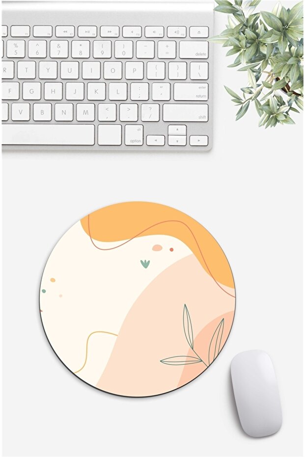 Abstract Leaf Pattern Mouse Pad - 1