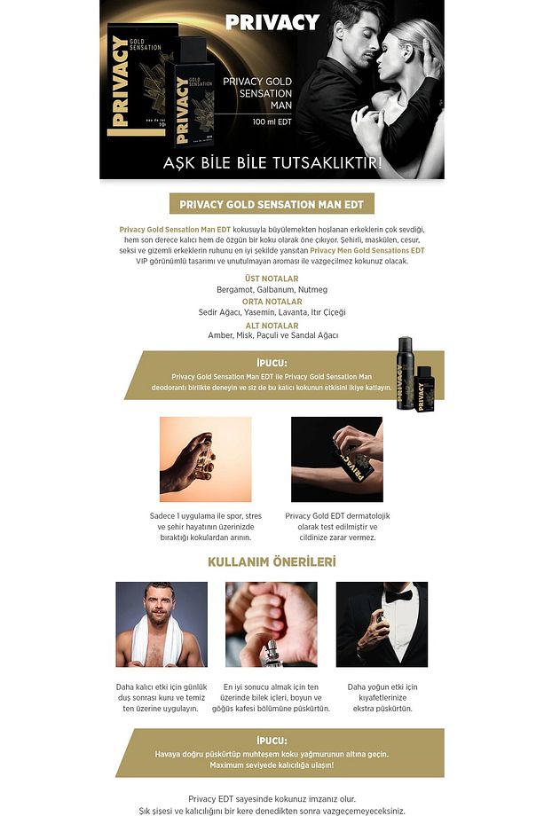 Gold Men Edt Erkek Parfüm 2 X 100 Ml + Deodorant 6 X 150 Ml - 4
