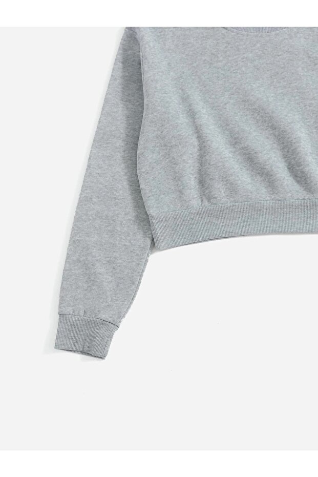 Hanorac Crop Basic pentru damă - 4