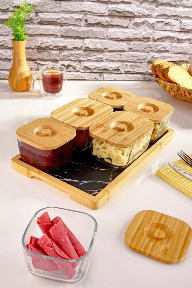 Krosna - 13 Piece Glass Breakfast Set with Lid