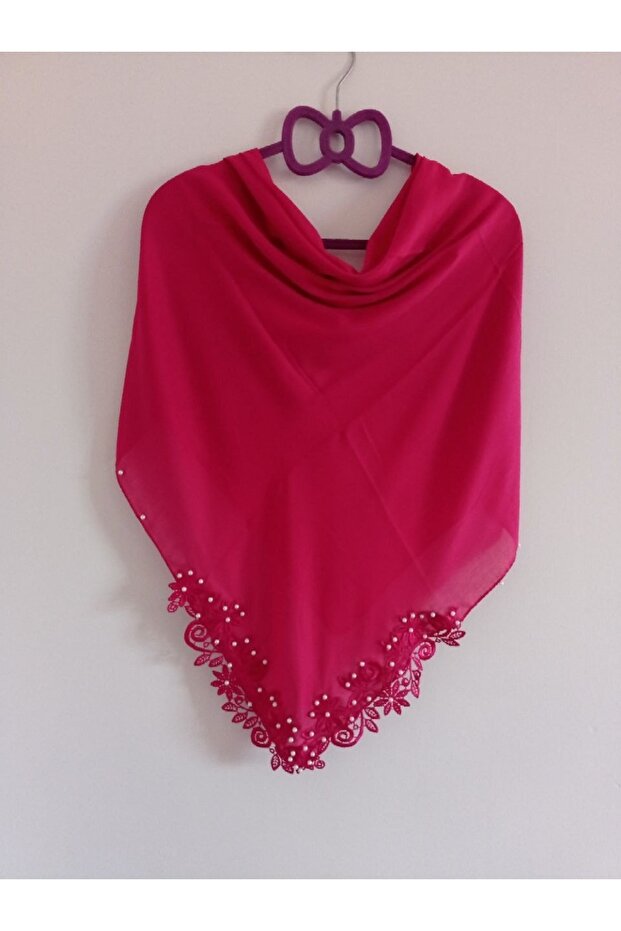 Cotton Scarf with Pearls