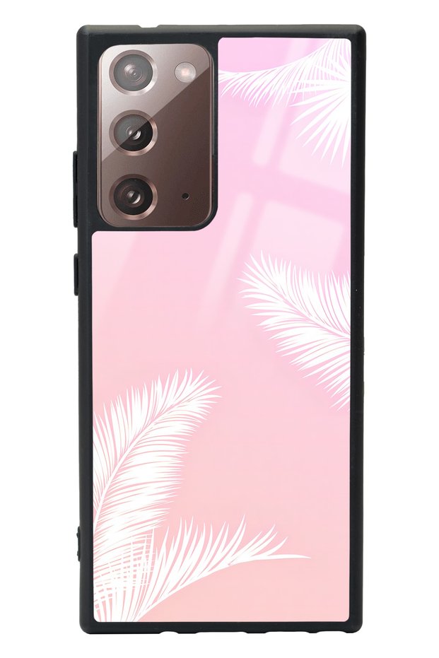 Samsung Note 20 Ultra White Palm Design Glossy Phone Case