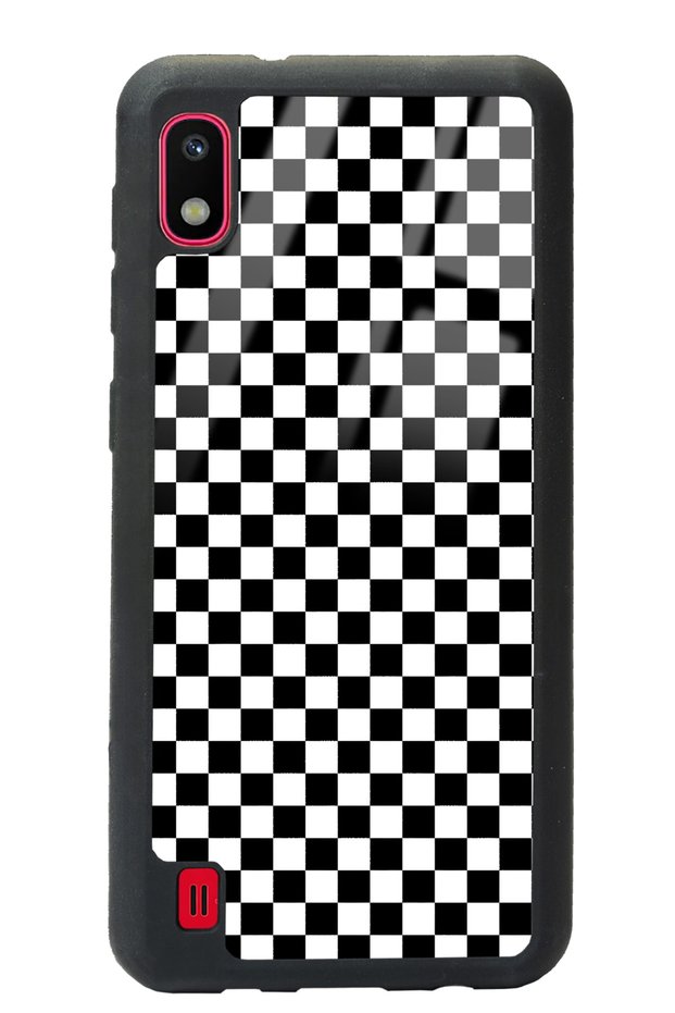 Samsung A-10 Checkered Design Glossy Phone Case