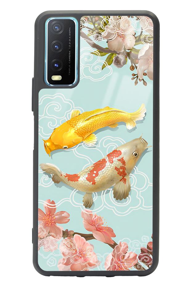Vivo Y20 Glossy Phone Case with Koi Fish Design