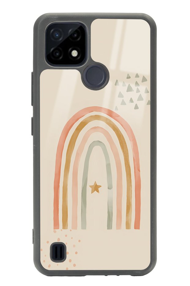Oppo Realme C21 Glossy Phone Case with Watercolor Art Design