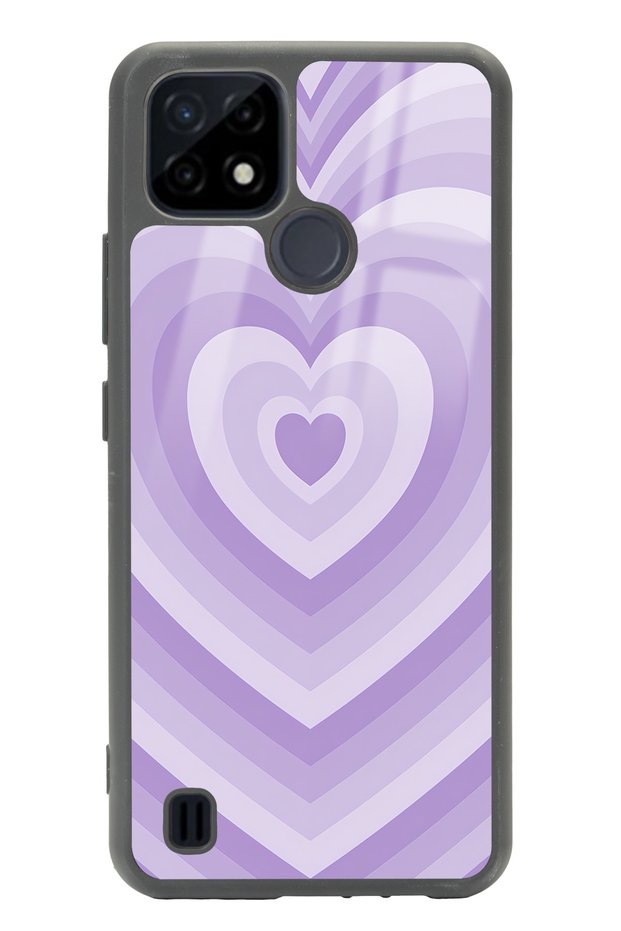 Oppo Realme C21 Lilac Heart Design Glossy Phone Case