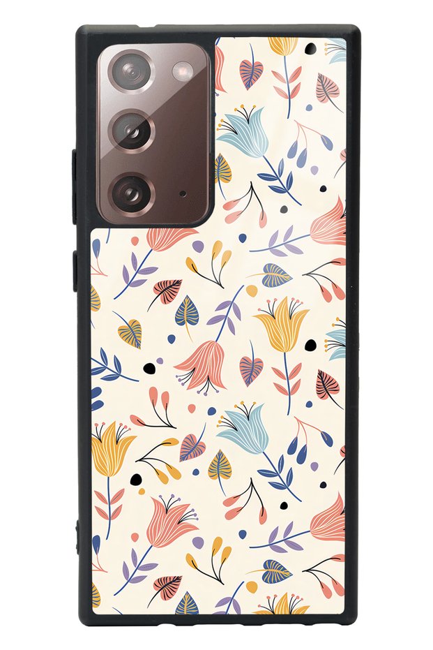 Samsung Note 20 Ultra White Glossy Phone Case with Bindan Design