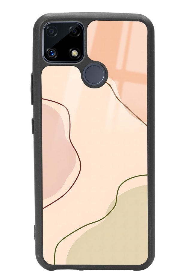 Oppo Realme C25 Glossy Phone Case with Nude Colors Design