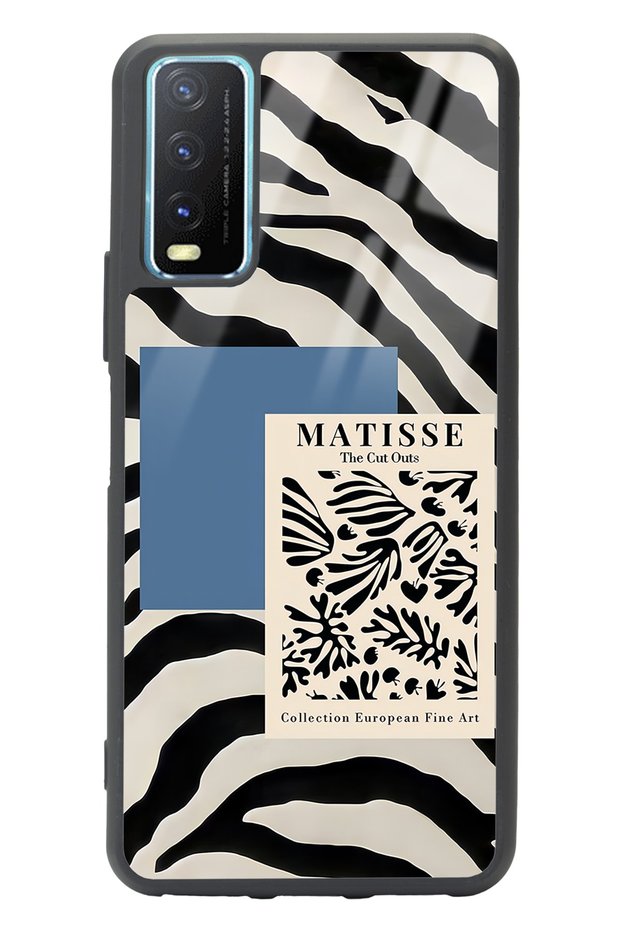 Vivo Y20 Zebra Glossy Phone Case with Matisse Design