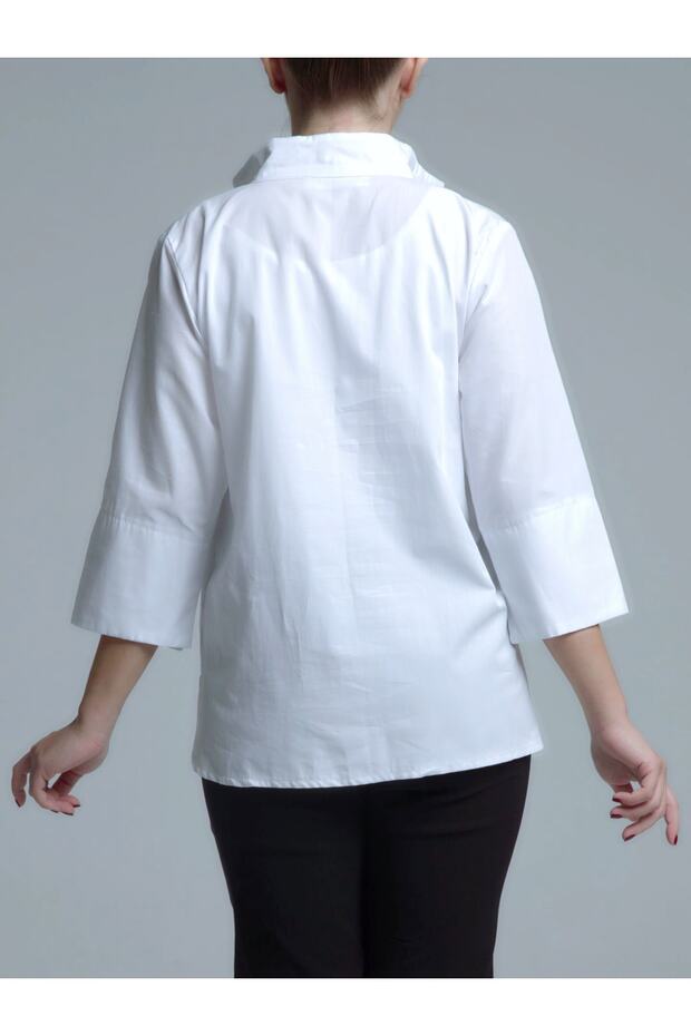 Kadın Gömlek Beyaz - 4