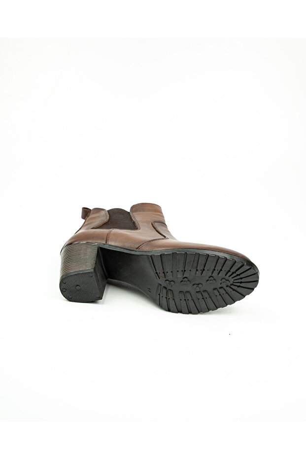 546 Ceviz Deri Kadın Bot - 5