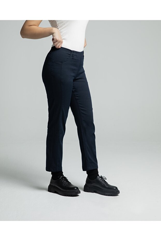 Mony Cropped Pamuklu Lacivert - 2