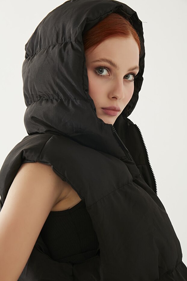 Kadın Oversize Şişme Yelek - 4