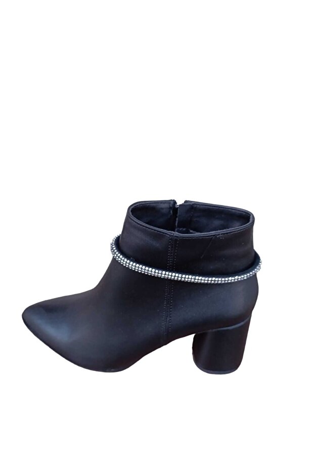 Kadın Siyah Taşlı Bot - 4