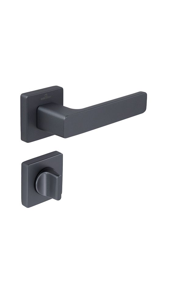 Çebi Zamak Kare Rozetli Polymer Proje Kapı Kolu Wc - Flat Mp67 - 1