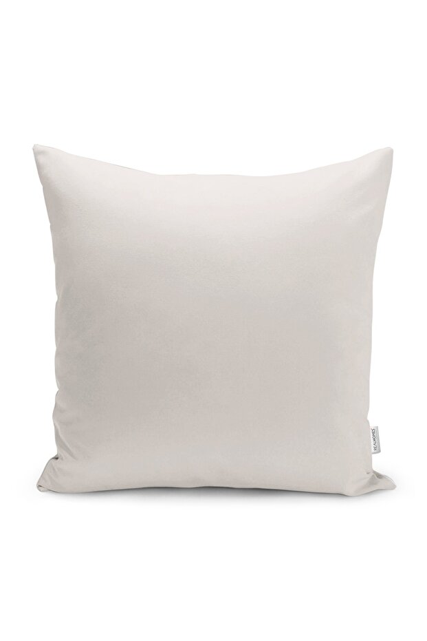 Digital Printed Pillow and Cushion Cover with Cream Motif on Beige Floor