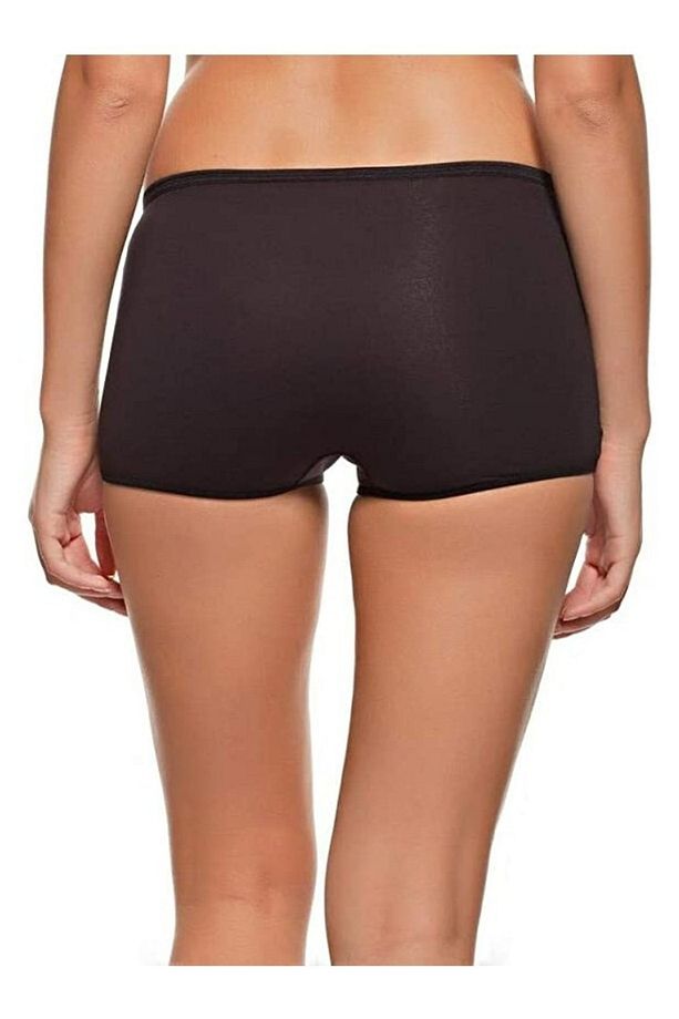 Kadın, Siyah, Pamuklu Basic Şort-boxer - 2