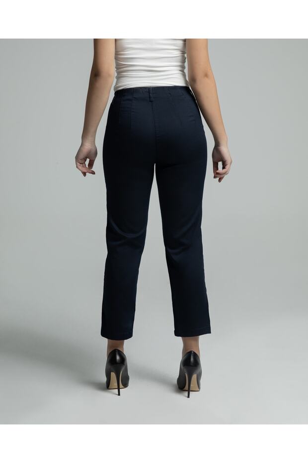 Phia Cropped Pamuklu Lacivert - 4