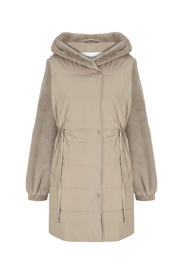 Pelüş Mix Şişme Mont - 6