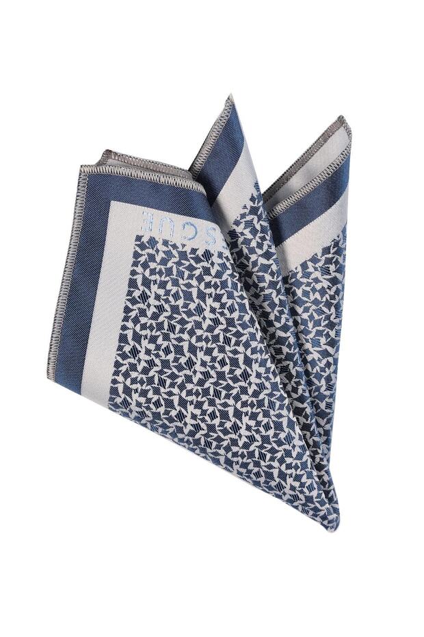 Mavi Desenli Mendil - 1