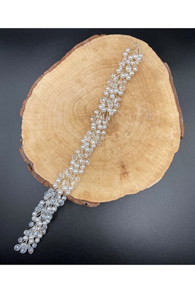Completely Handmade, Stylish and Elegant Wedding and Engagement Bridal Crown and Hair Accessory with Crystal Stones