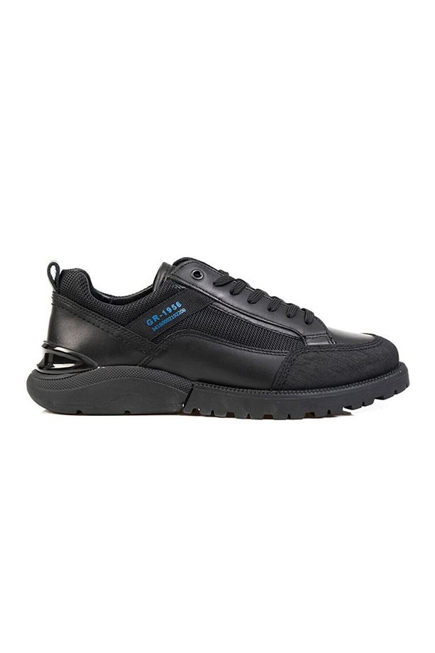 14943 Siyah Deri Erkek Trendy Casual Ayakkabı - 1