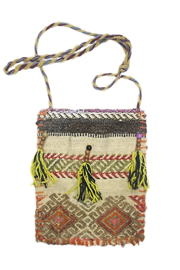 Authentic Root Dyed Wool Rug Bag - 1