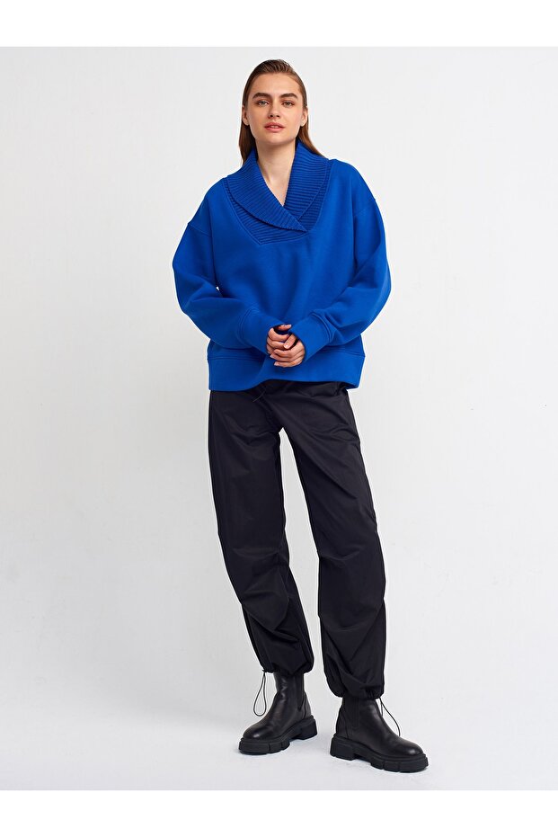 40102 Triko Garnili Sweatshırt-saks - 4