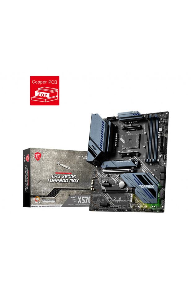 Mag X570s Torpedo Max Am4 Ddr4 5100 Mhz (oc) 2x M.2 Usb 3.2 1x 2.5g Lan Hdmı Rgb Atx - 1