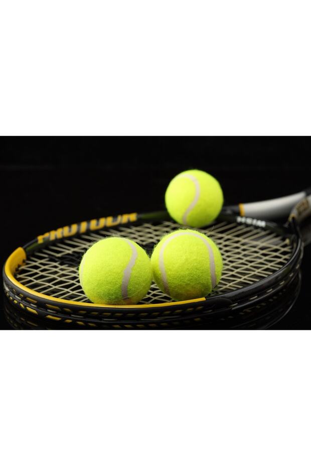 3 Adet Antrenman Tenis Topu Sarı - 1