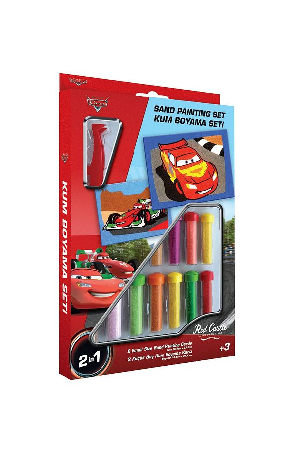 Eğitici Ve Eğlenceli Kum Boyama Seti, Disney Cars Mcqueen&francesco (2'Sİ 1 ARADA)- Ds-06 - 1
