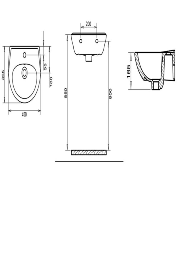 36x45 Cm Oval Lavabo - 4