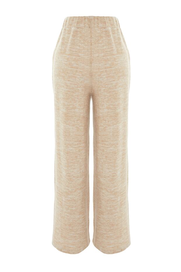 Bej Yumoş Örme Pantolon TWOAW21PL0094 - 8