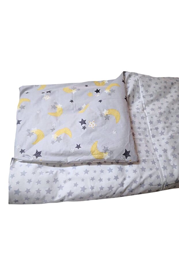 Single Duvet Cover (Duvet Cover) Gray Crescent and Star 100