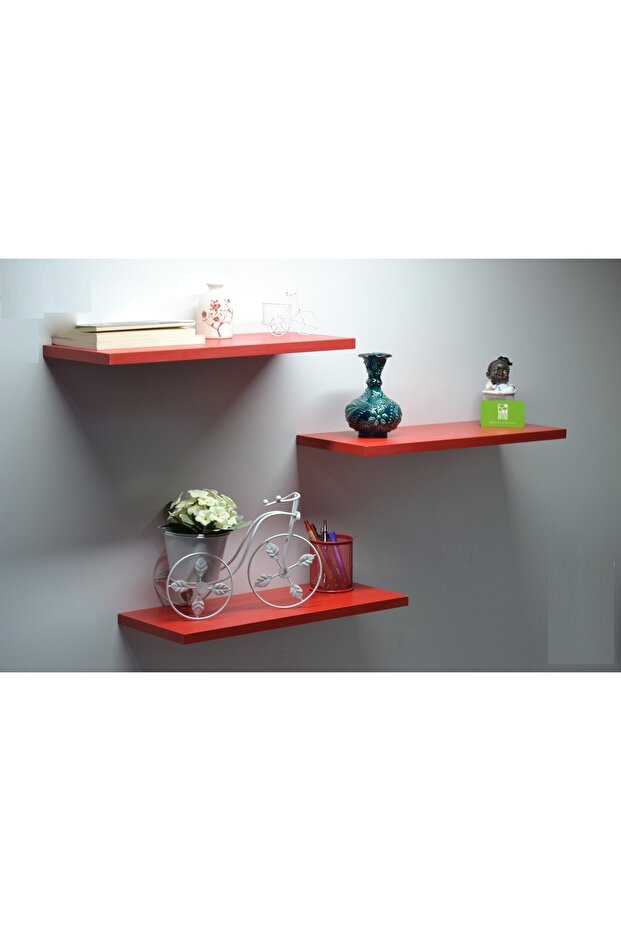 50 Cm Üçlü Duvar Raf Seti - 1