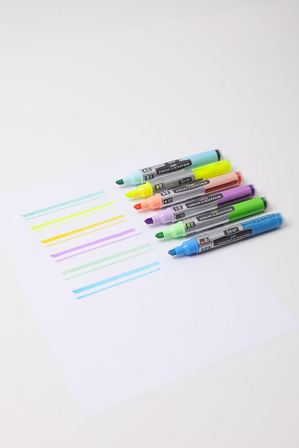 Likit Fosforlu Kalem - Pastel Renkler - 6lı Set - 5